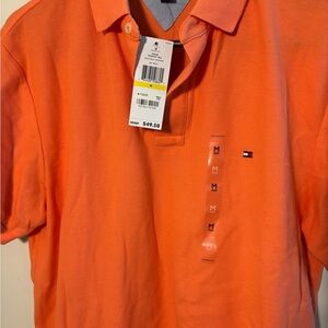 Tommy Hilfiger Men's Orange Polo Shirt